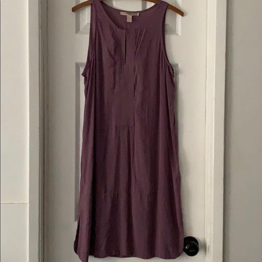 Purple linen dress